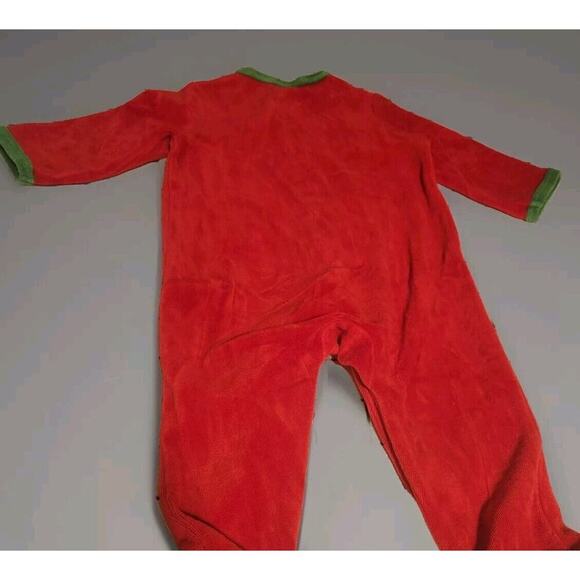 Little Me Baby Boy Holiday Bear Velour Footie Sleeper Outfit Christmas 9mos- Mc1 - Picture 2 of 7